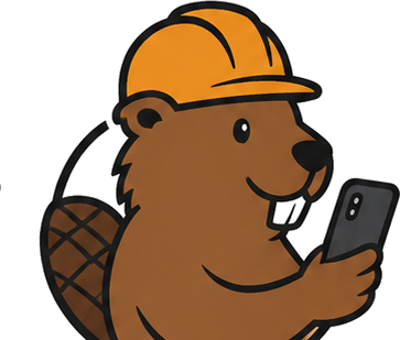 Mascotte Castor Digital au téléphone